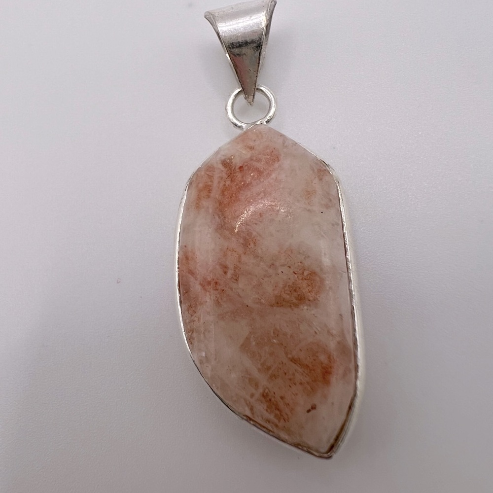 Sunstone Silver Plated Necklace Pendant